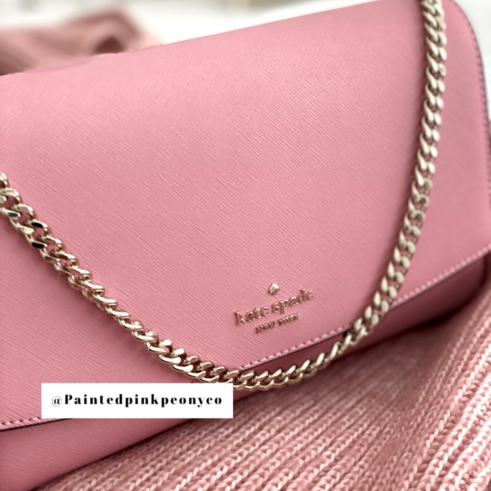 Sold!! KATE SPADE | Pink Carnation Purse Crossbody Shoulder Bag - Picture 12 of 14